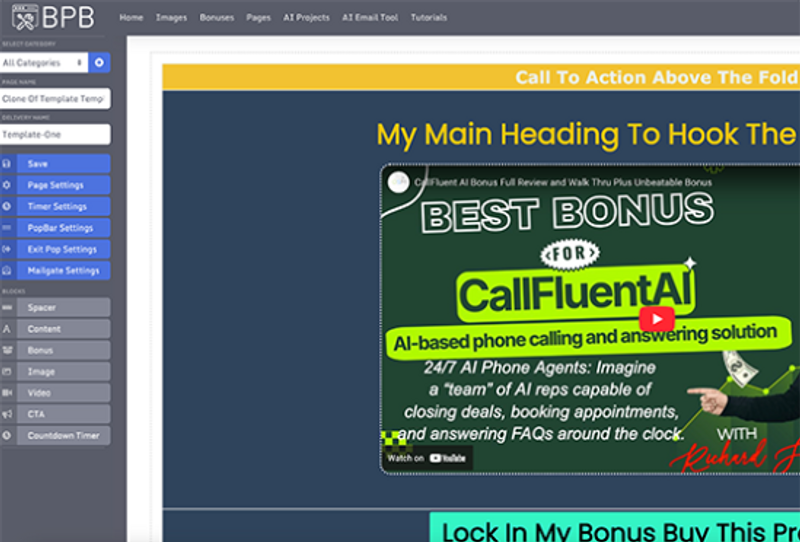 Affiliate Marketing Success – drag-and-drop page builder