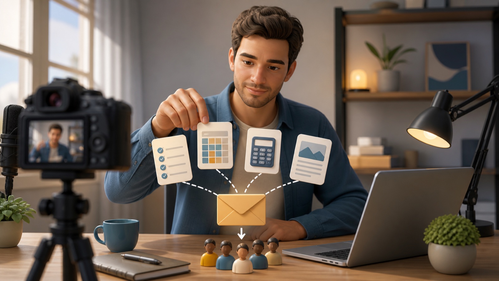 Best Lead Magnets for Small YouTube Channels in 2026 - Prodify Digital A small video creator choosing between practical lead magnet formats for an email audience