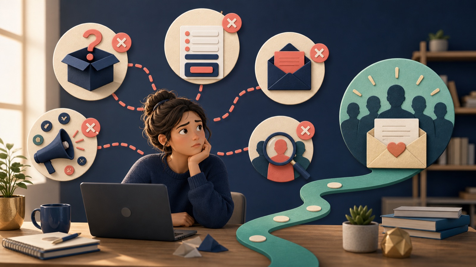 email-list-building-mistakes-featured - Prodify Digital New creator reviewing five email list building mistakes and a clearer path to engaged subscribers
