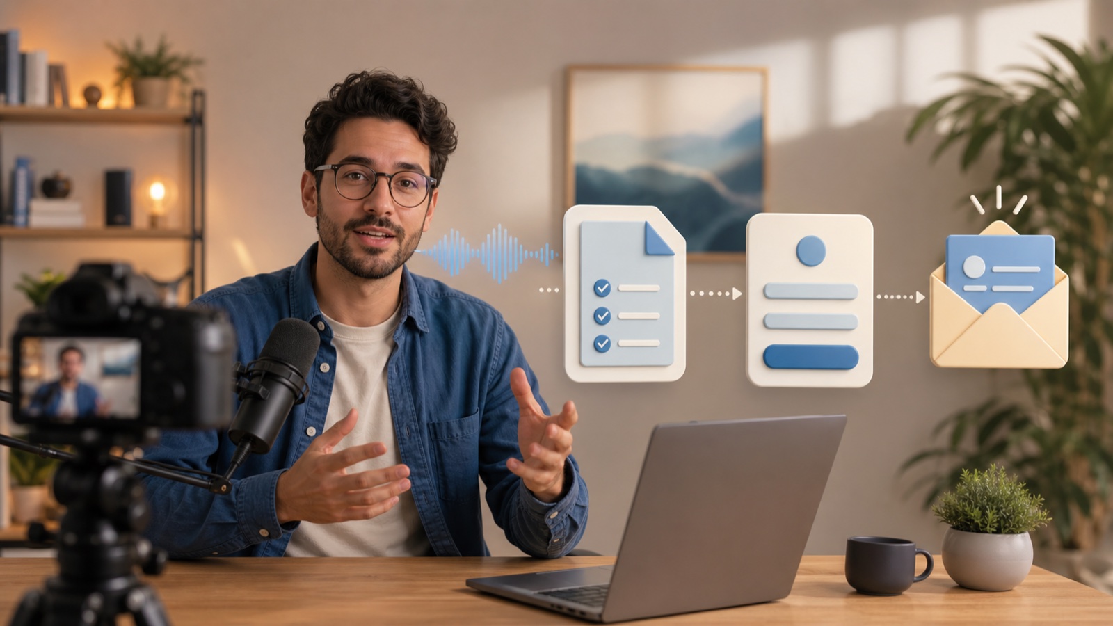 YouTube Call to Action for an Email List - Prodify Digital A video creator giving a natural spoken invitation that leads to a useful resource and welcome email